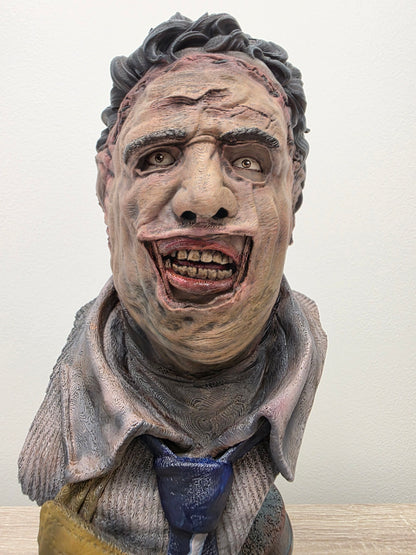 Leatherface Collector Premium Bust – Hand-Painted Horror Statue | Texas Chainsaw Massacre Inspired