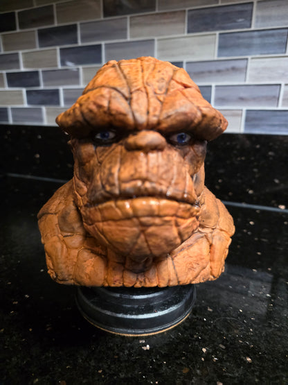 The Thing Bust Statue – Hand-Painted Collectible from Fantastic Four | Artist-Finished Display Piece