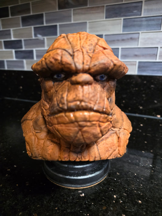 The Thing Bust Statue – Hand-Painted Collectible from Fantastic Four | Artist-Finished Display Piece