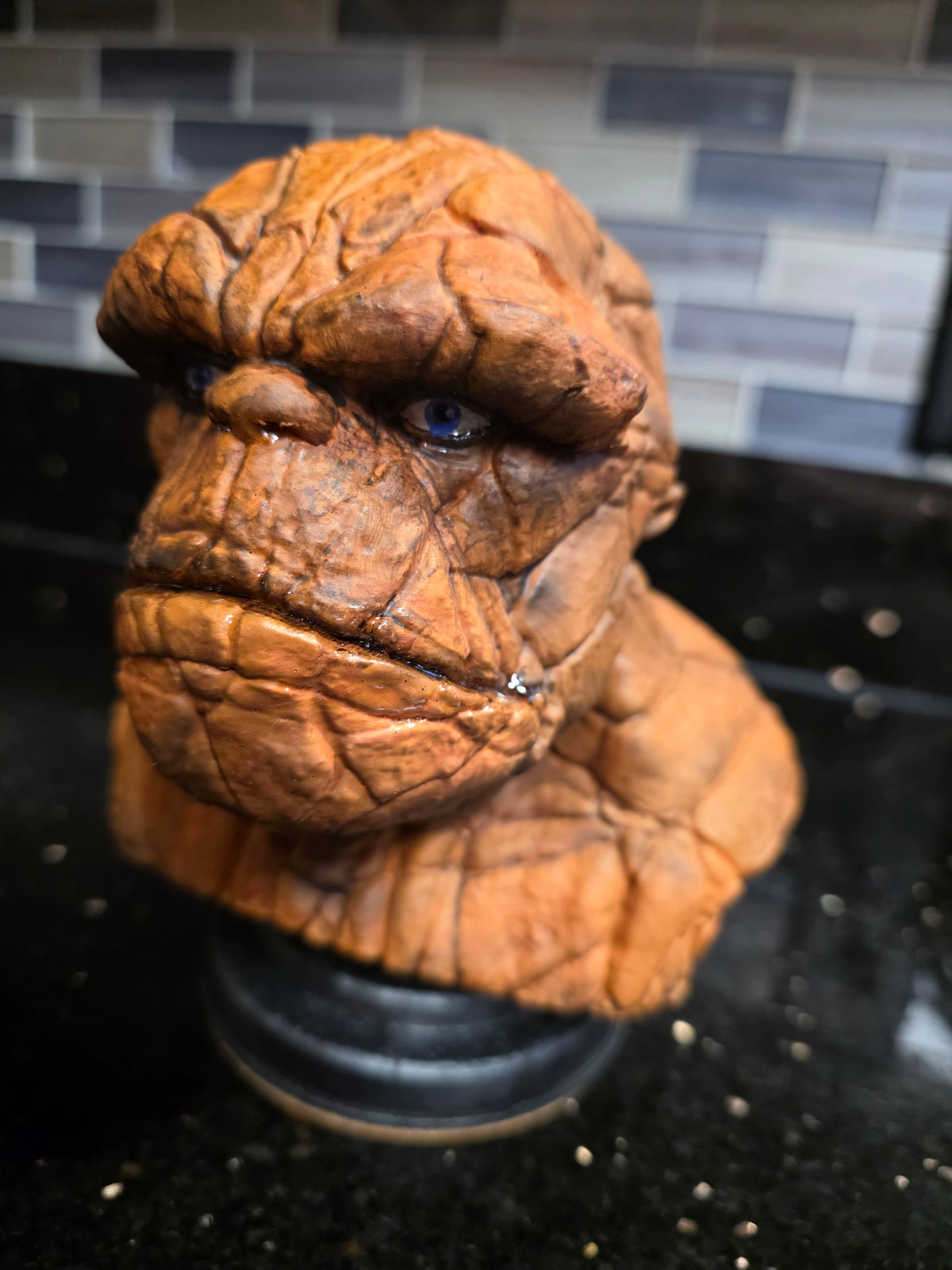 The Thing Bust Statue – Hand-Painted Collectible from Fantastic Four | Artist-Finished Display Piece