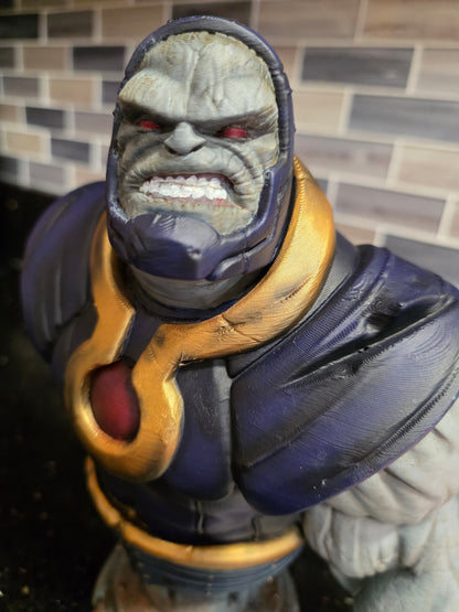 Darkseid Bust Statue – Hand Painted 3D Printed Super Villain Sculpture – Collector Display Art
