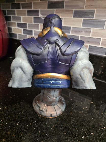 Darkseid Bust Statue – Hand Painted 3D Printed Super Villain Sculpture – Collector Display Art