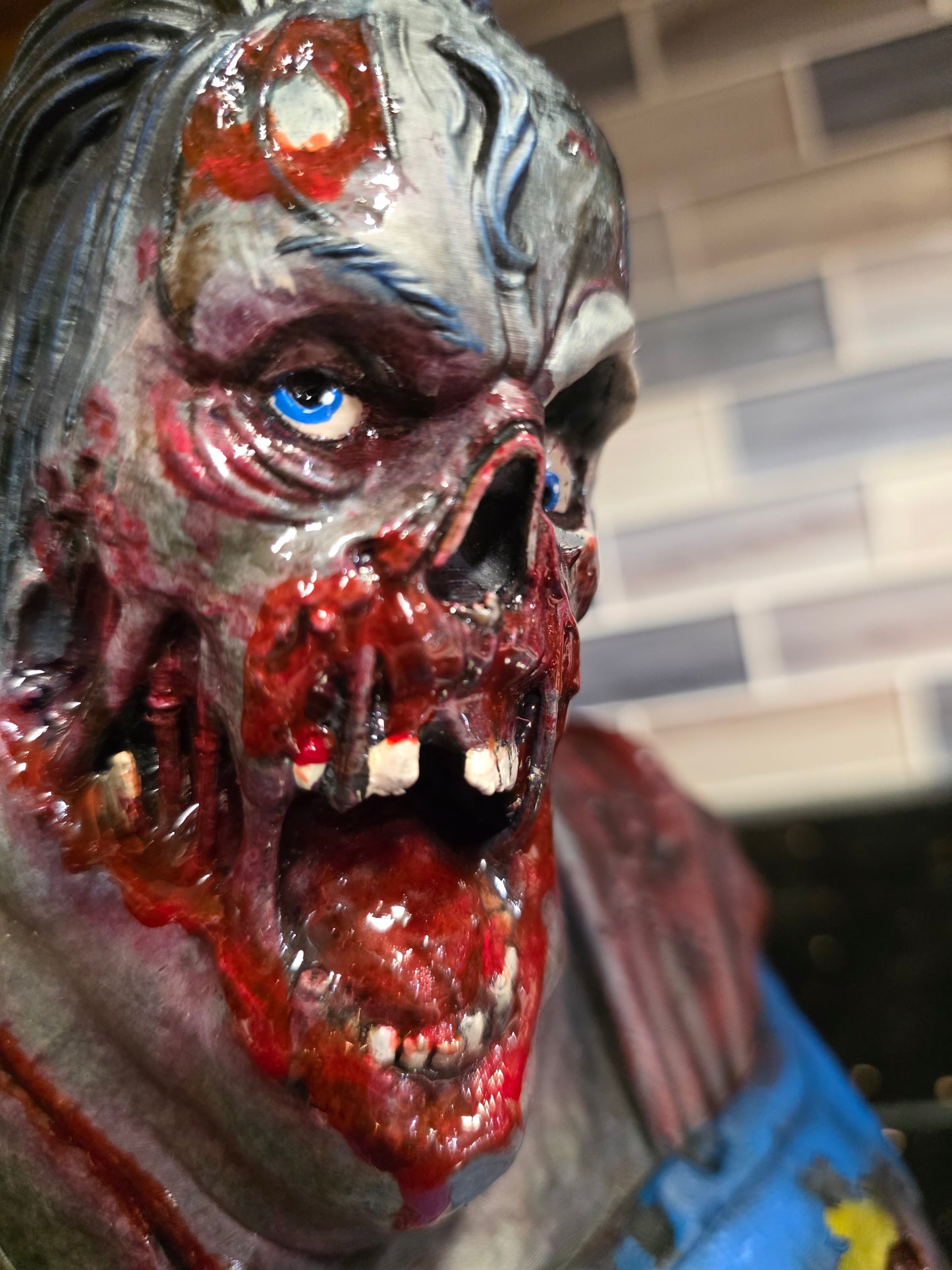 Zombie Superman — One-of-a-Kind Horror Art Statue - Artistic Ape Studio