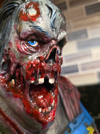 Zombie Superman — One-of-a-Kind Horror Art Statue - Artistic Ape Studio