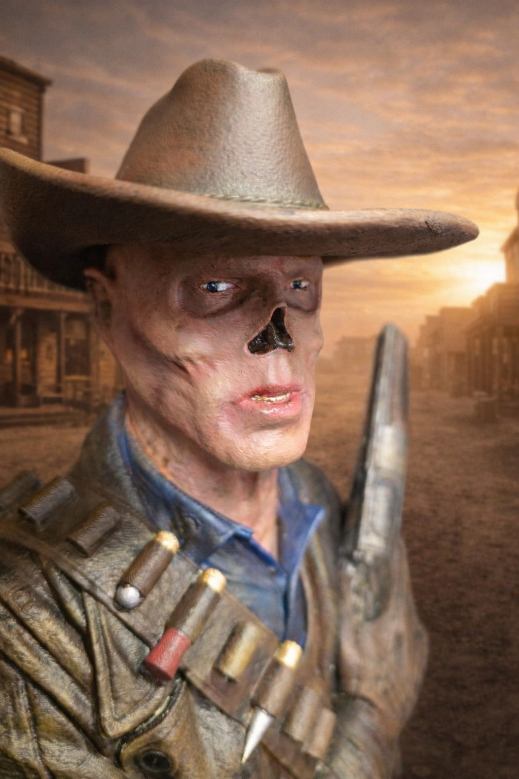 Fallout “The Ghoul” Cooper Howard Bust Statue – Hand-Painted 3D Printed Collectible