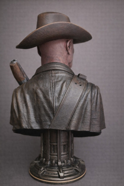 Fallout “The Ghoul” Cooper Howard Bust Statue – Hand-Painted 3D Printed Collectible