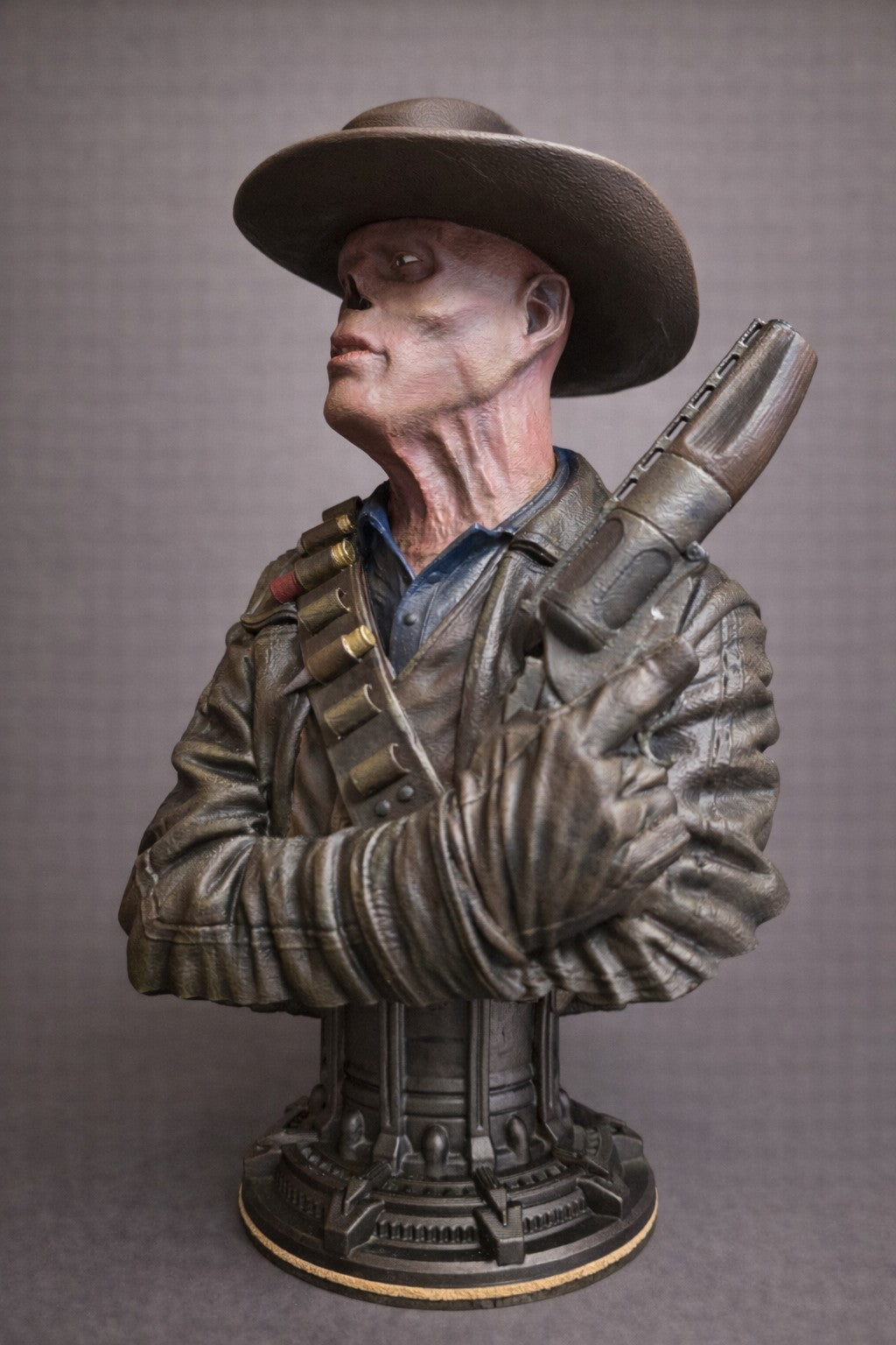 Fallout “The Ghoul” Cooper Howard Bust Statue – Hand-Painted 3D Printed Collectible