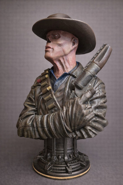 Fallout “The Ghoul” Cooper Howard Bust Statue – Hand-Painted 3D Printed Collectible