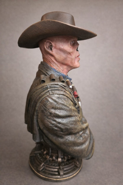 Fallout “The Ghoul” Cooper Howard Bust Statue – Hand-Painted 3D Printed Collectible