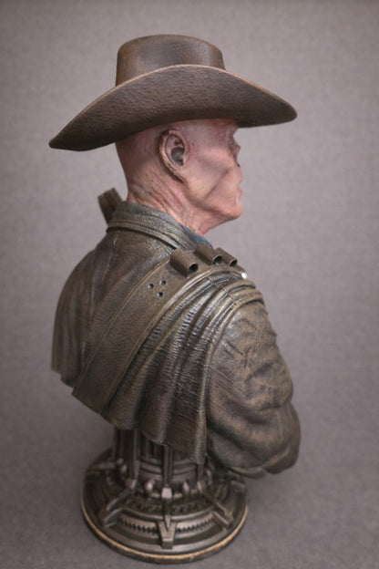 Fallout “The Ghoul” Cooper Howard Bust Statue – Hand-Painted 3D Printed Collectible