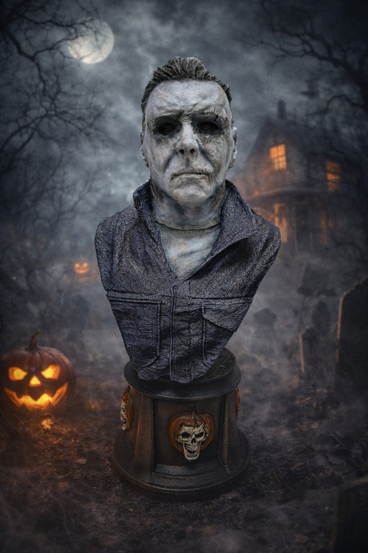 Michael Myers Halloween Bust – Hand-Painted Horror Collectible | 12.5” Premium Display Statue