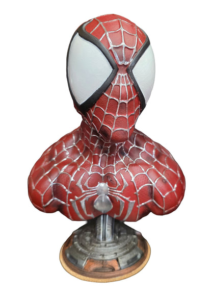 One of a Kind Spider-Man Bust Statue – Hand Painted Superhero Sculpture – Signed Collector Art