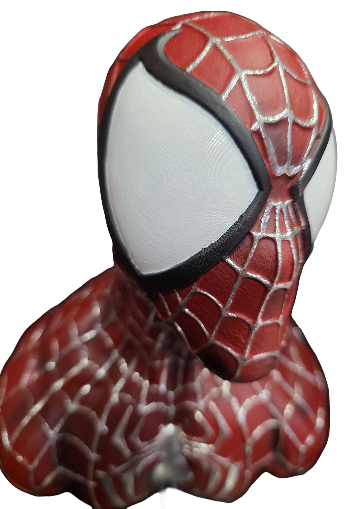 One of a Kind Spider-Man Bust Statue – Hand Painted Superhero Sculpture – Signed Collector Art