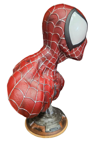 One of a Kind Spider-Man Bust Statue – Hand Painted Superhero Sculpture – Signed Collector Art