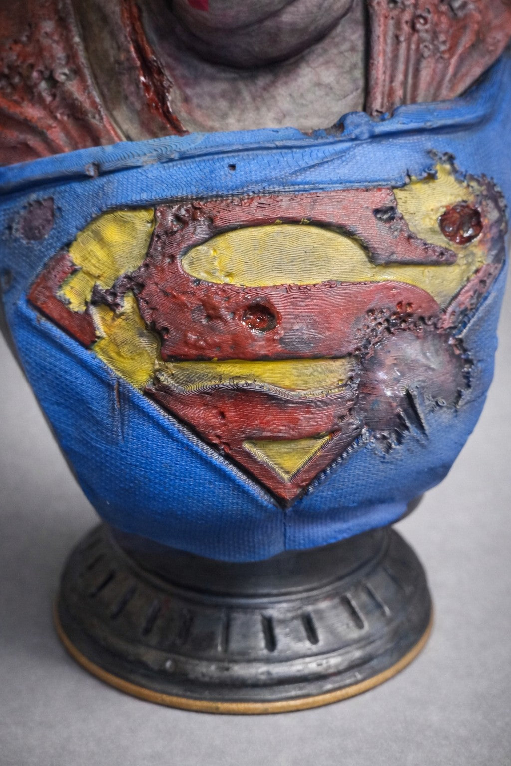 Zombie Superman — One-of-a-Kind Horror Art Statue - Artistic Ape Studio