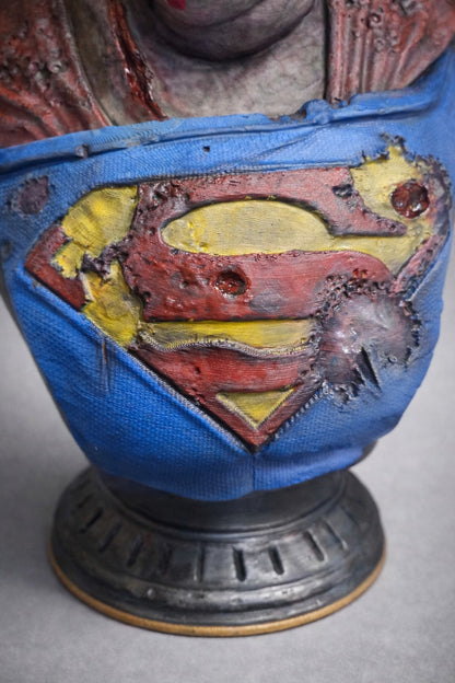 Zombie Superman — One-of-a-Kind Horror Art Statue - Artistic Ape Studio