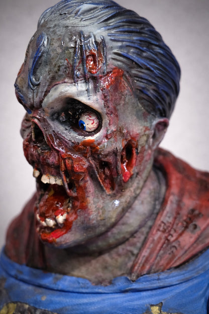 Zombie Superman — One-of-a-Kind Horror Art Statue - Artistic Ape Studio