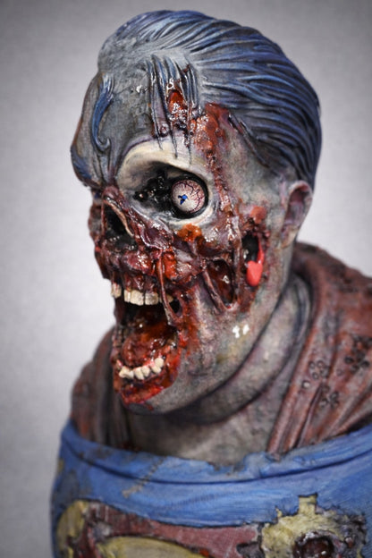 Zombie Superman — One-of-a-Kind Horror Art Statue - Artistic Ape Studio